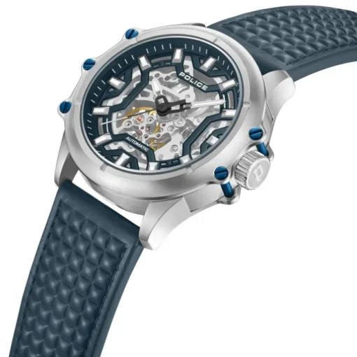 Police Herrenuhr Leder blau Police Luang Armbanduhr UPOE1601803