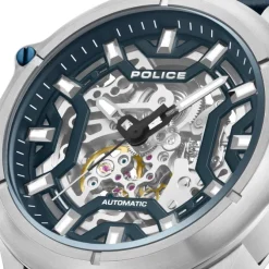 Police Herrenuhr Leder blau Police Luang Armbanduhr UPOE1601803