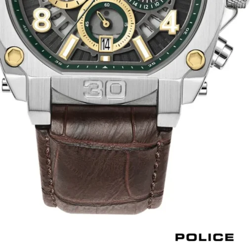 Police Herrenuhr Leder braun Police Norwood Armbanduhr UPOF0021902
