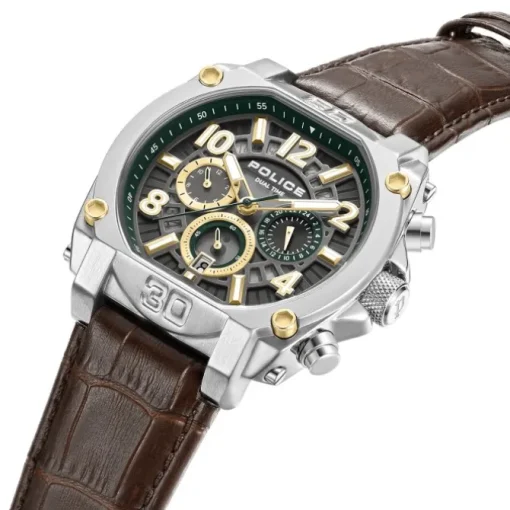 Police Herrenuhr Leder braun Police Norwood Armbanduhr UPOF0021902