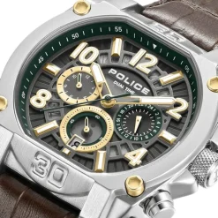 Police Herrenuhr Leder braun Police Norwood Armbanduhr UPOF0021902