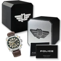 Police Herrenuhr Leder braun Police Norwood Armbanduhr UPOF0021902