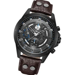 Police Herrenuhr Leder dunkelbraun Police Malawi Armbanduhr UPOF0004602