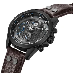 Police Herrenuhr Leder dunkelbraun Police Malawi Armbanduhr UPOF0004602