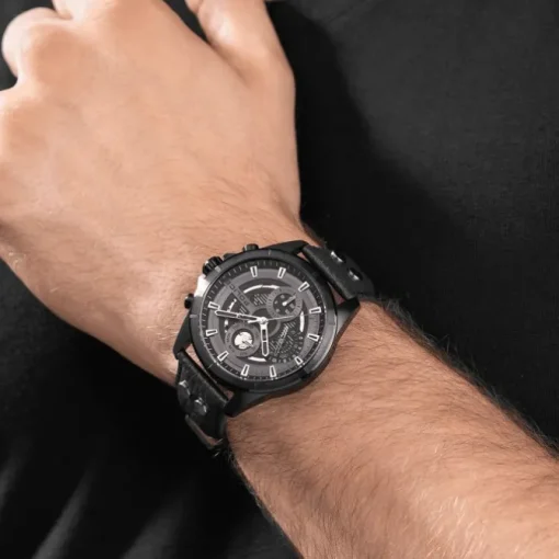 Police Herrenuhr Leder dunkelbraun Police Malawi Armbanduhr UPOF0004602