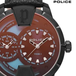 Police Herrenuhr Leder schwarz Police Huntley Armbanduhr UPOA0022001