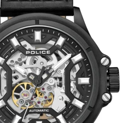 Police Herrenuhr Leder schwarz Police Luang Armbanduhr UPOE1601801