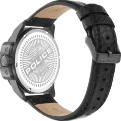 Police Herrenuhr Leder schwarz Police Underlined Armbanduhr UPOB0005603
