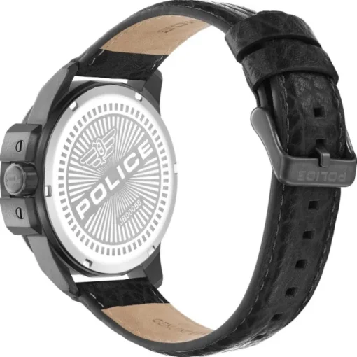 Police Herrenuhr Leder schwarz Police Underlined Armbanduhr UPOB0005603