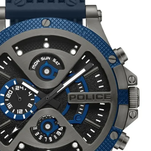 Police Herrenuhr Silikon blau Police Surigao Armbanduhr UPOQ2110503