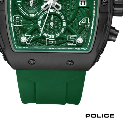 Police Herrenuhr Silikon grün Police Coswig Armbanduhr UPOO0063103
