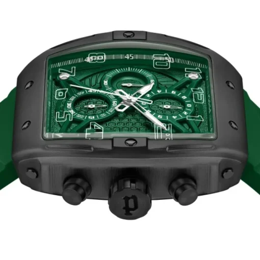 Police Herrenuhr Silikon grün Police Coswig Armbanduhr UPOO0063103