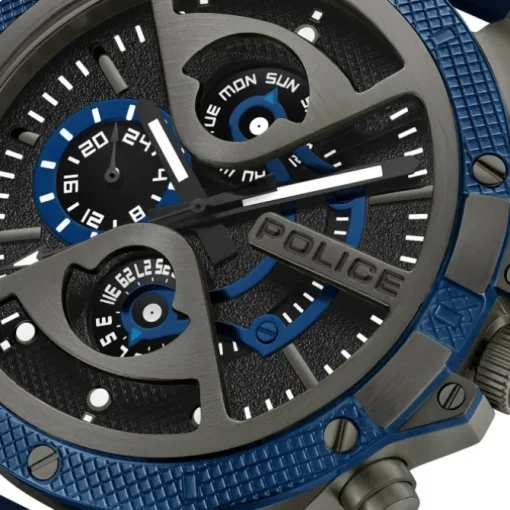 Police Herrenuhr Silikon blau Police Surigao Armbanduhr UPOQ2110503
