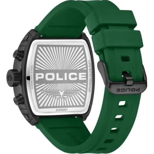 Police Herrenuhr Silikon grün Police Coswig Armbanduhr UPOO0063103