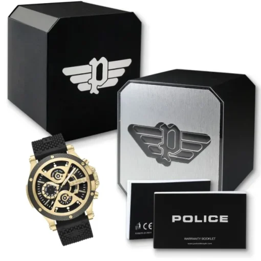 Police Herrenuhr Silikon schwarz Police Surigao Armbanduhr UPOQ2110501