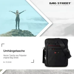 Polyester schwarz Crossbody Bag Street OTJ254S