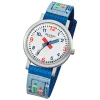 Regent Armbanduhr Kinder Aluminium Quarz Stifte Textil blau Jungen Uhr URF731