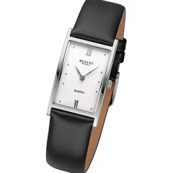Regent Damen Armbanduhr Analog Lederarmband schwarz URF1507