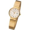 Regent Damen Armbanduhr Analog F-1203 Quarz-Uhr Metall gold URF1203