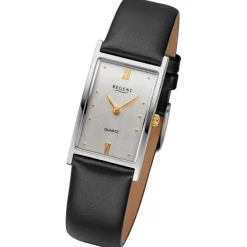 Regent Damen Armbanduhr Analog Lederarmband schwarz URF1508