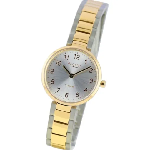 Regent Damen Armbanduhr Analog Metallarmband gold silber UR2192517