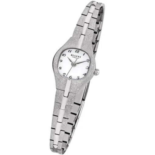 Regent Damen Armbanduhr Analog F-626 Quarz-Uhr Metall silber URF626