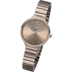 Regent Damen Armbanduhr Analog BA-555 Quarz-Uhr Edelstahl khaki URBA555