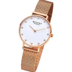 Regent Damen Armbanduhr Analog Metallarmband rosegold URF1329