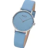 Regent Damen Armbanduhr Analog Lederarmband blau UR2152576