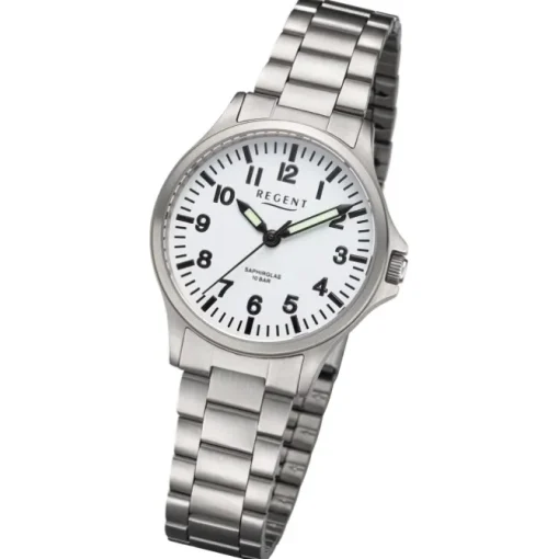 Regent Damen Armbanduhr Analog Metallarmband silber UR2192563