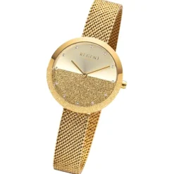 Regent Damen Armbanduhr Analog Metallarmband gold UR2212544