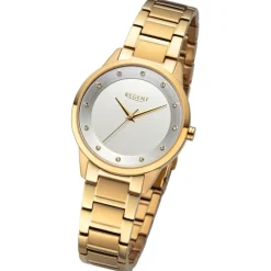 Regent Damen Armbanduhr Analog Metallarmband gold UR2212807