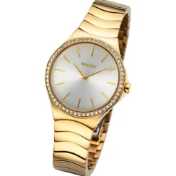 Regent Damen Armbanduhr Analog Metallarmband gold UR2212813