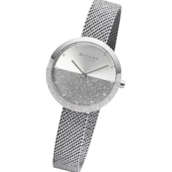 Regent Damen Armbanduhr Analog Metallarmband silber UR2252541