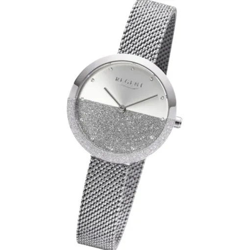 Regent Damen Armbanduhr Analog Metallarmband silber UR2252541
