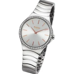 Regent Damen Armbanduhr Analog Metallarmband silber UR2252811