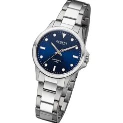 Regent Damen Armbanduhr Analog Metallarmband silber UR2254017