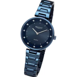 Regent Damen Armbanduhr Analog Metallarmband dunkelblau UR2254041