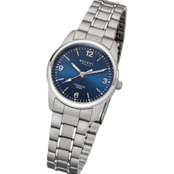 Regent Damen Armbanduhr Analog Metallarmband grau silber URF1342