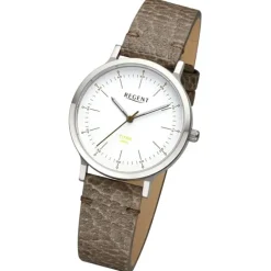 Regent Damen Armbanduhr Analog Lederarmband braun URBA699