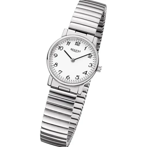 Regent Damen Armbanduhr Analog Edelstahlarmband silber URF1244