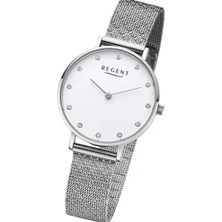 Regent Damen Armbanduhr Analog Metallarmband silber URF1328