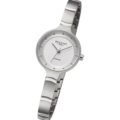 Regent Damen Armbanduhr Analog Metallarmband silber URF1338