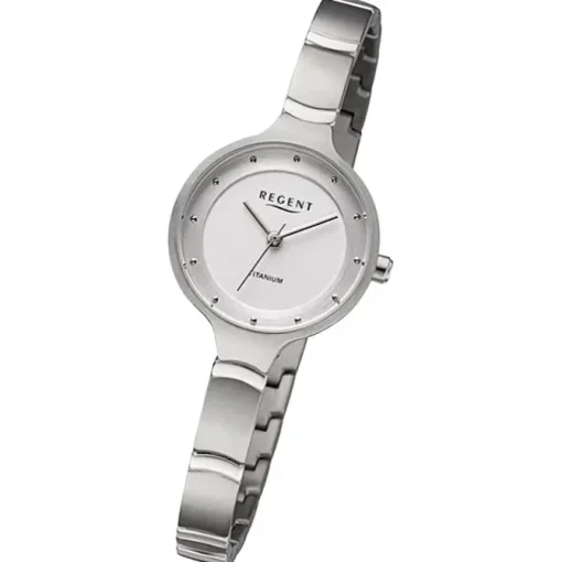 Regent Damen Armbanduhr Analog Metallarmband silber URF1338