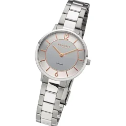 Regent Damen Armbanduhr Analog Metallarmband silber URF1339