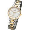 Regent Damen Armbanduhr Analog Metallarmband silber gold URF1484