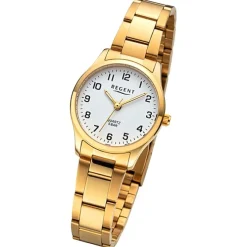 Regent Damen Armbanduhr Analog Metallarmband gold URF1421