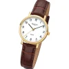 Regent Damen Armbanduhr Analog Lederarmband braun URF1428