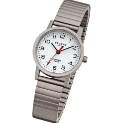 Regent Damen Armbanduhr Analog Edelstahlarmband grau URF1435