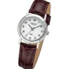 Regent Damen Armbanduhr Analog Lederarmband braun URF1443